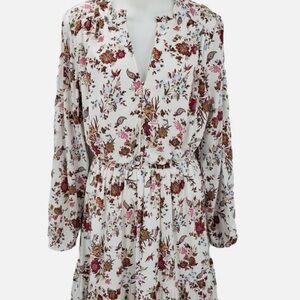Loft Floral Long Sleeve Dress